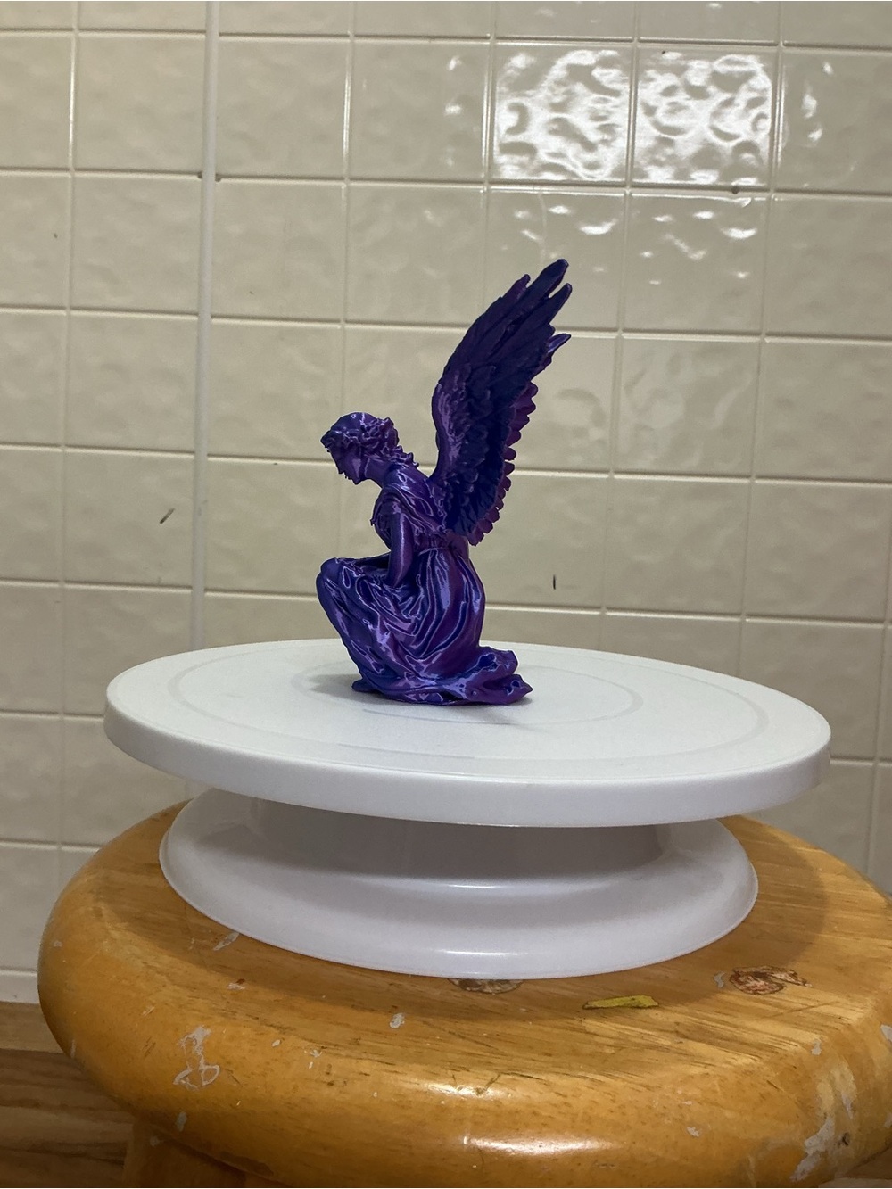 Blue/Purple Angel Figurine Home Art Sculpture